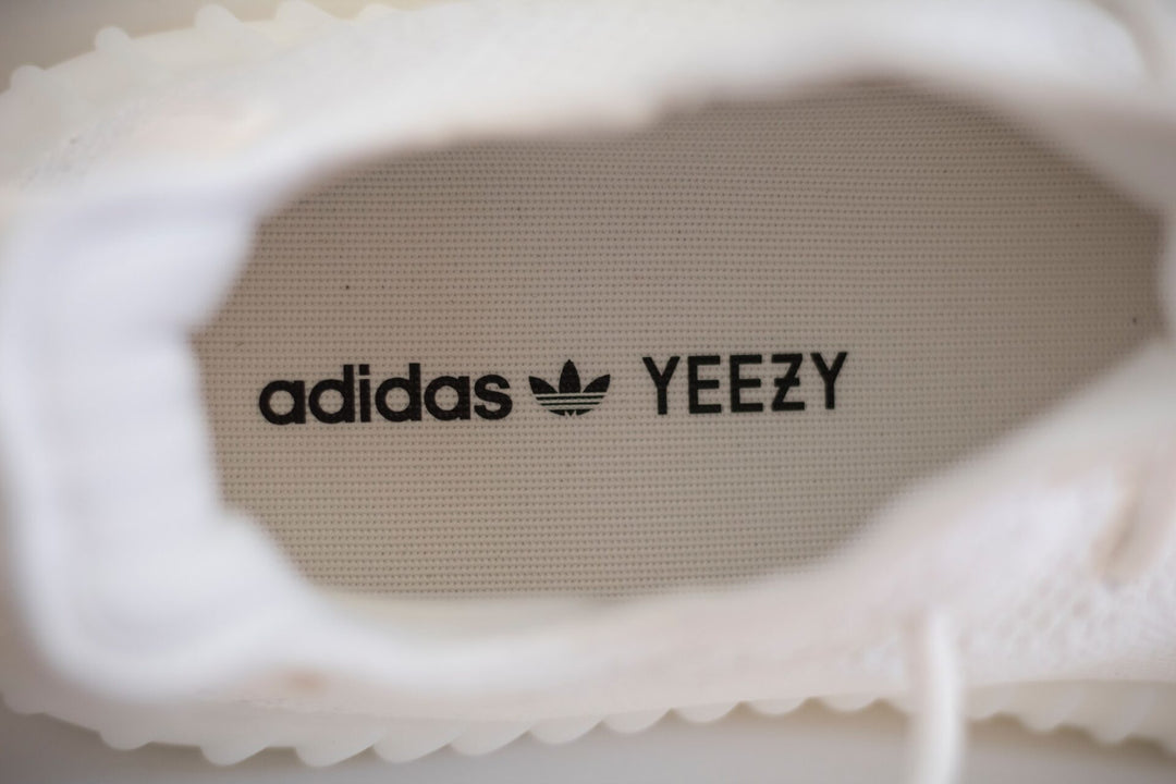 Adidas and Yeezy branding in the Yeezy 350