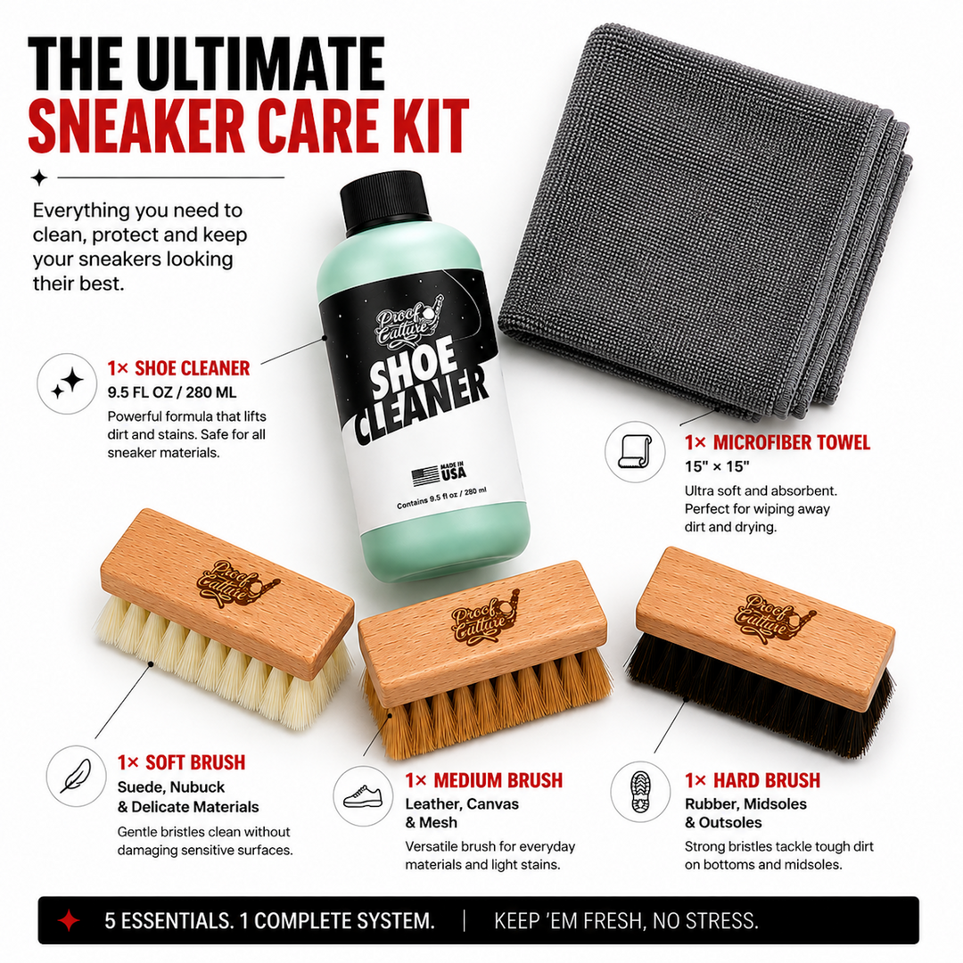 🧼 Ultimate Sneaker Care Kit – All-Material Shoe Cleaner, 3-Brush Set &amp;amp; Ultra-Soft Towel