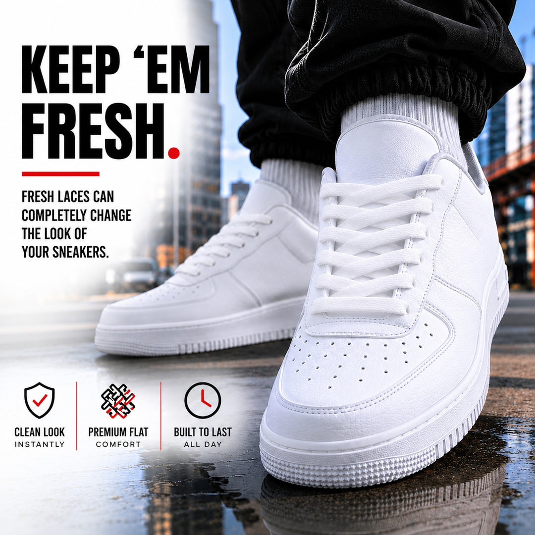 👟 Flat Laces for Jordan 1–8, Air Force 1 & Converse