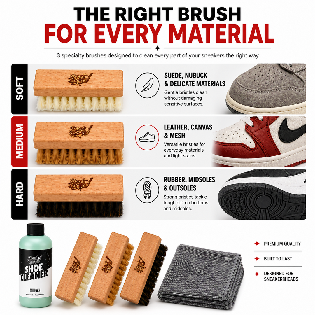 🧼 Ultimate Sneaker Care Kit – All-Material Shoe Cleaner, 3-Brush Set &amp;amp; Ultra-Soft Towel