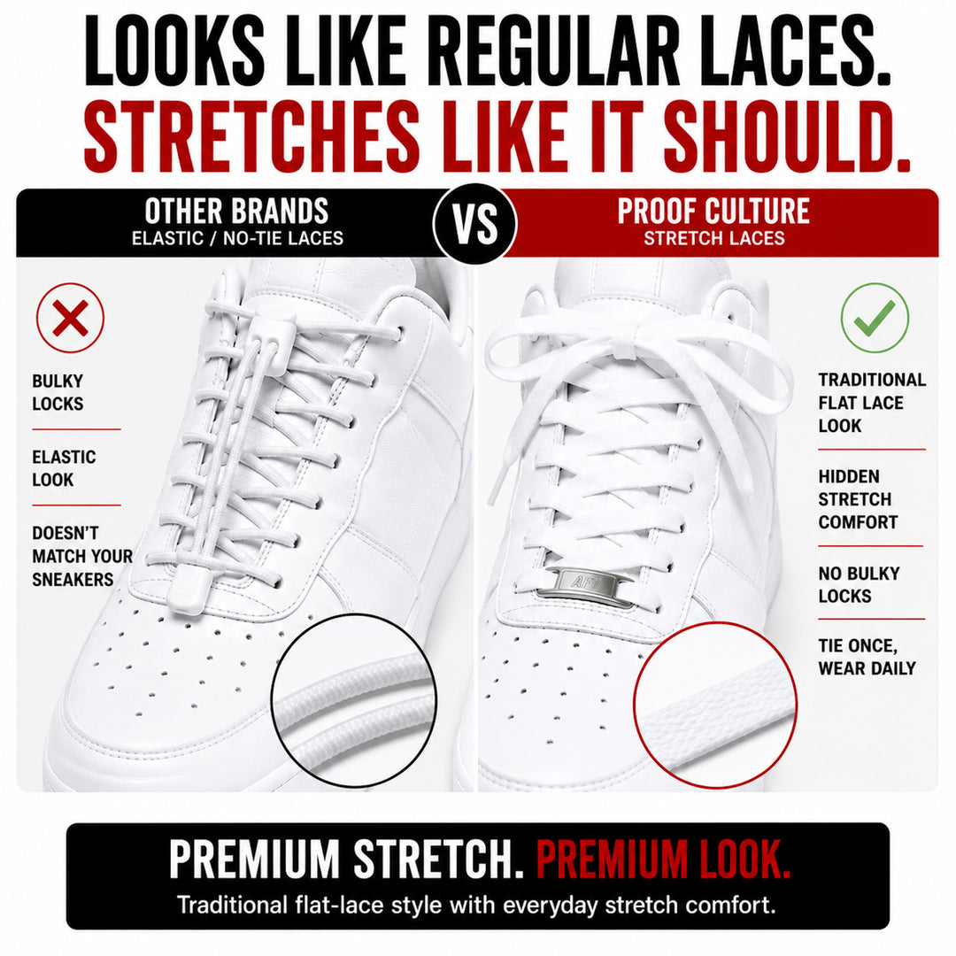 Elastic No-Tie Shoelaces — Stretch Flat Laces