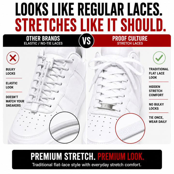 Elastic No-Tie Shoelaces — Stretch Flat Laces