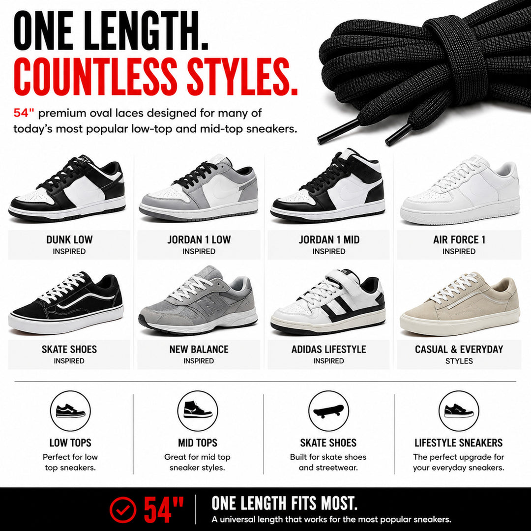 👟 Nike Dunk SB Replacement Laces – Premium Oval Fit for Dunk SB Pros