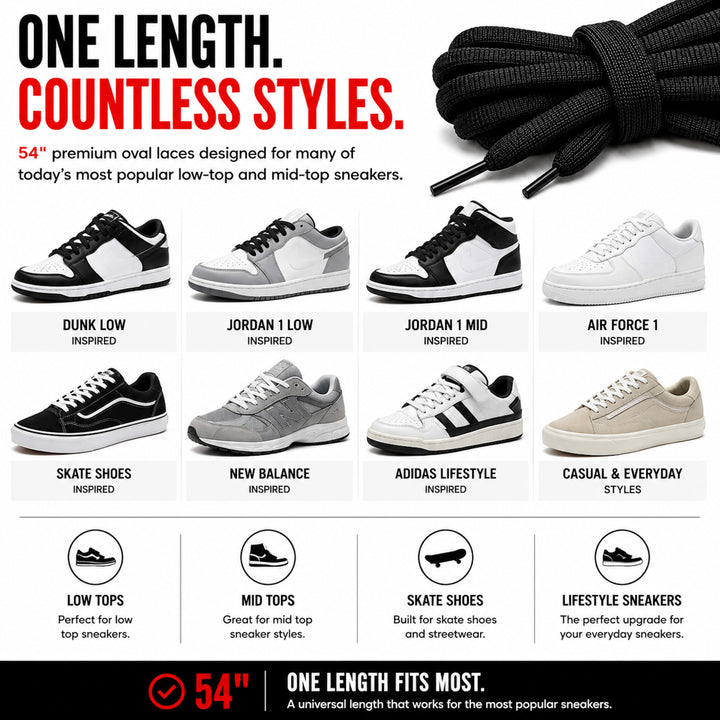 👟 Nike Dunk SB Replacement Laces – Premium Oval Fit for Dunk SB Pros