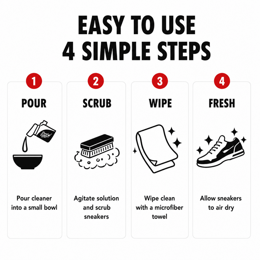 Premium Sneaker & Shoe Cleaner – Safe for Leather, Suede, Canvas, Mesh & More