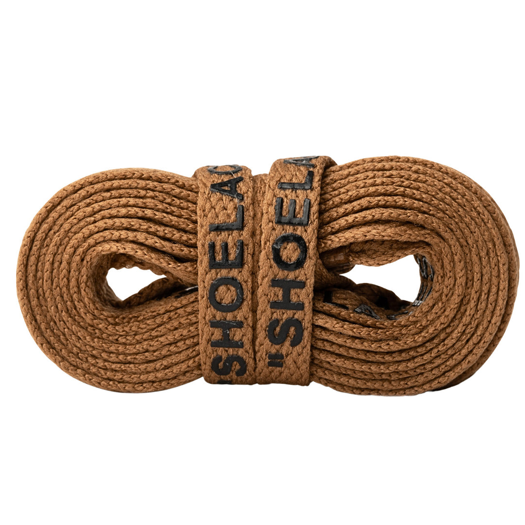 brown off-white shoelaces