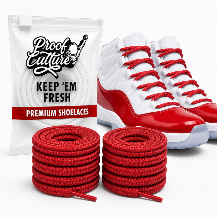 cherry red jordan 11 shoelaces